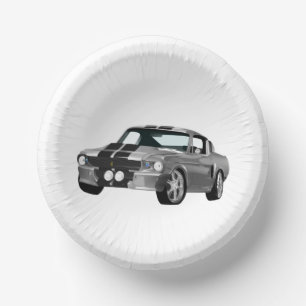 Bols En Carton Voiture Muscle Argent