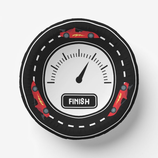 Bols En Carton Voiture Racing Track Anniversaire (Recto)