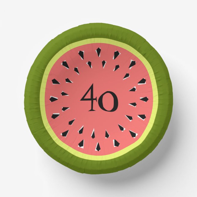 Bols En Carton Watermelon rose 40 ans (Recto)