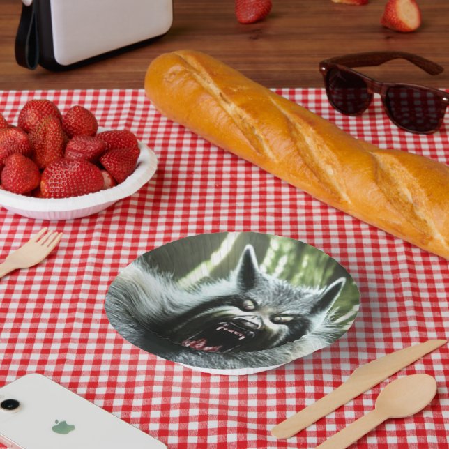 Bols En Carton Werewolf Qui A Mangé Les Boules En Papier De Tout  (Pique-nique)