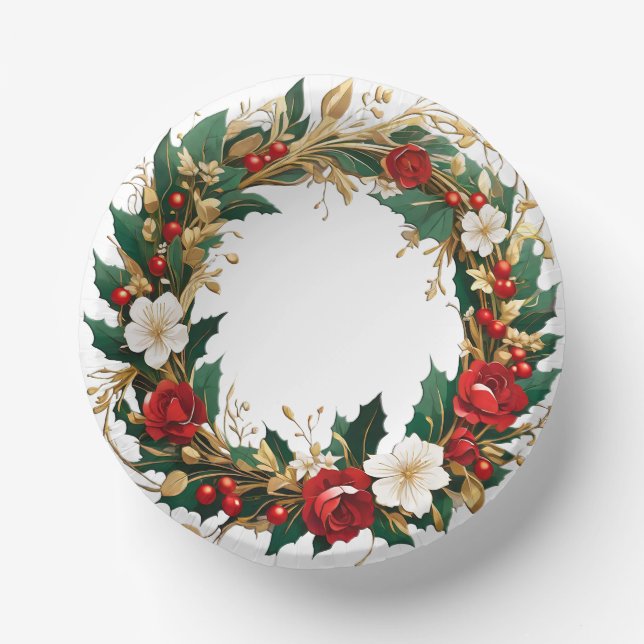 Bols En Carton Wreath de Noël (Recto)