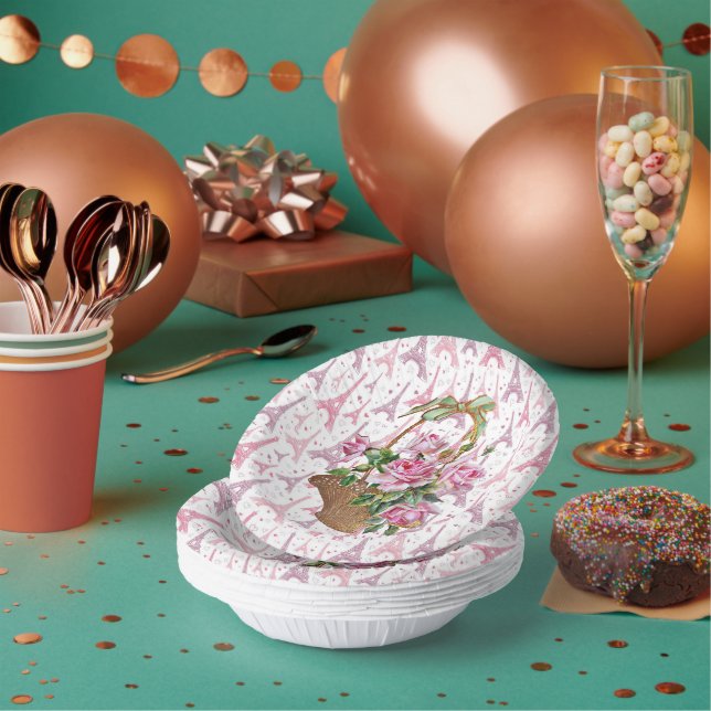 Bols en papier Tour Eiffel (Multi)