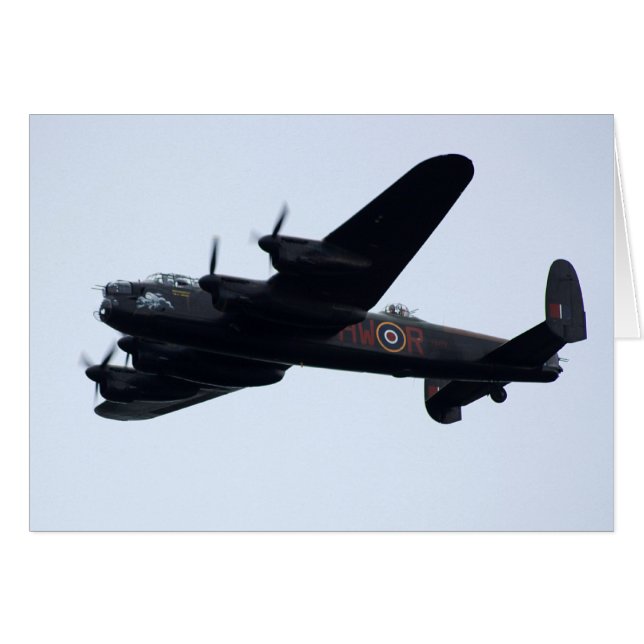 Bombardier de Lancaster en vol. (Devant horizontal)