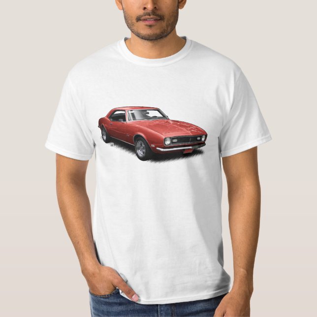 Bombe de cerise rouge Camaro sur le T-shirt blanc (Devant)