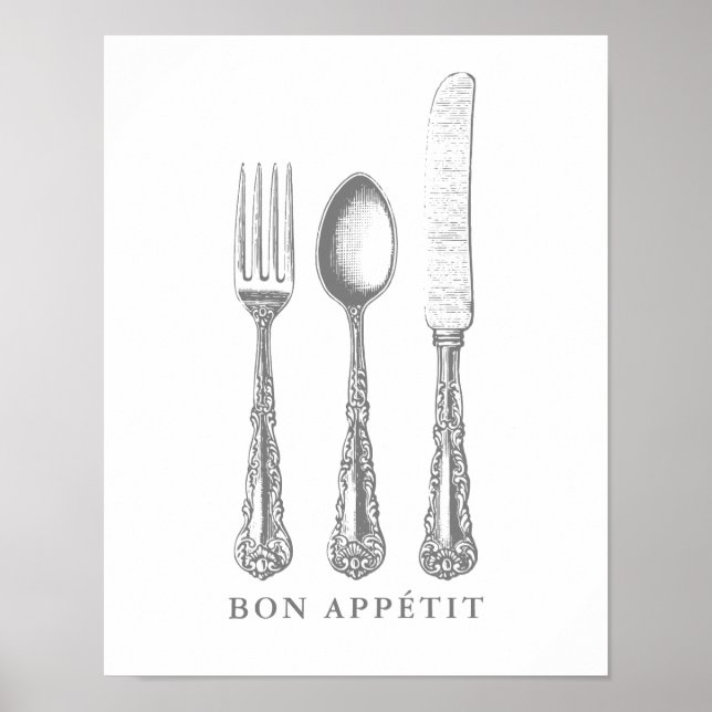 Bon appétit poster French quote template (Devant)