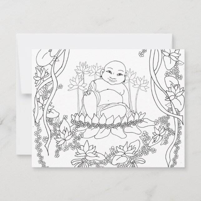 Bon Bouddha avec Lotus (Devant)