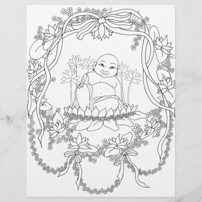 Bon Bouddha avec Lotus (Devant)