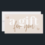 Bon cadeau Boho moderne<br><div class="desc">Offrez le cadeau de choix - magnifiquement. Ce bon cadeau minimaliste moderne présente un design doux et surélevé avec des lignes épurées, une typographie subtile et une touche de charme boho. Que vous offriez des services, des produits ou une expérience personnalisée, ce modèle de carte cadeau est un moyen parfait...</div>