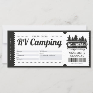 Bon cadeau camping RV, Certificat de camp d'été