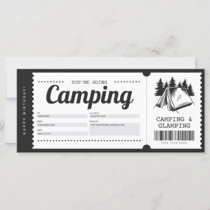 Bon cadeau de camping, Certificat de camp d'été
