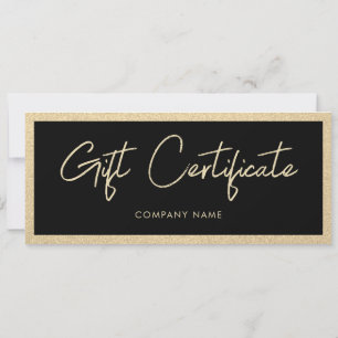 Bon cadeau Gold Parties scintillant Business