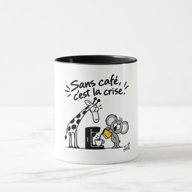 Bon Café – Funny Giraffe & Koala Mug (Centre)