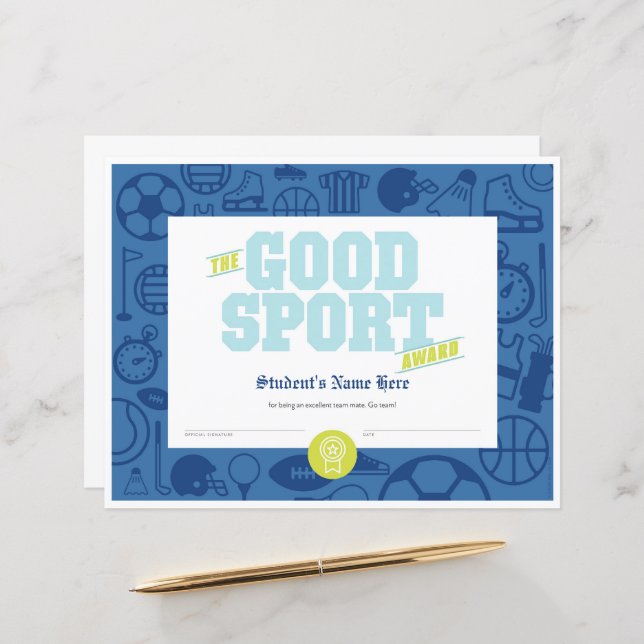 Bon certificat sportif (Devant/Arrière en situation)