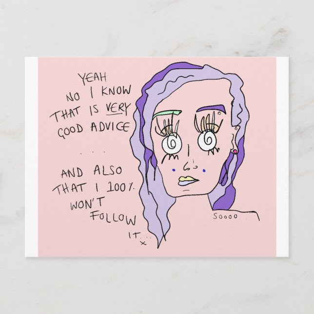 Bon conseil | Impression de carte postale | #suren (Devant)