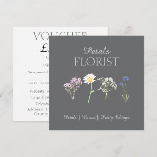 Bon de boutique de fleuriste moderne pour le brand