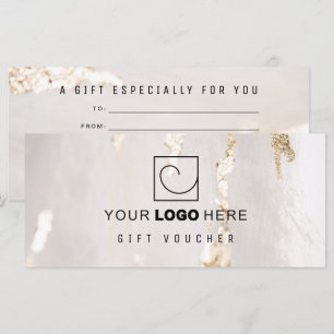 Bon de Cadeau/Certificat Élégant et Moderne avec F