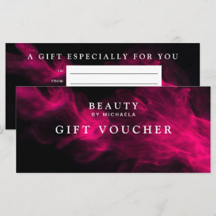 Bon de cadeau/certificat moderne à fumée noire et