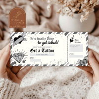 Bon de cadeau monochrome pour un tatouage