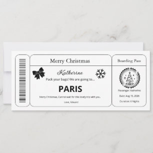 Bon de Noël, Billet de carte d'embarquement person