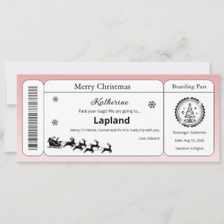 Bon de Noël, Billet de carte d'embarquement person