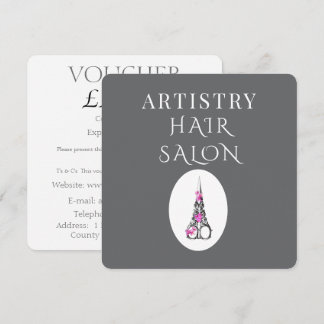 Bon de salon de coiffure de luxe pour la marque co