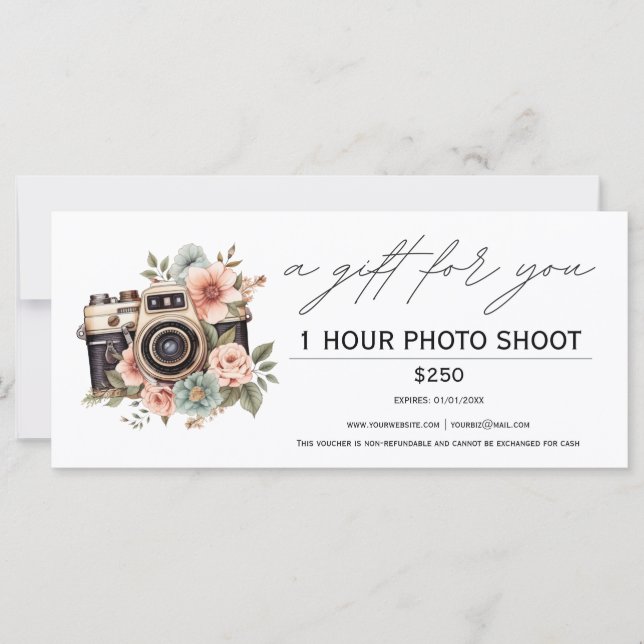 Bon de séance de prise de vue photo certificat-cad (Devant)