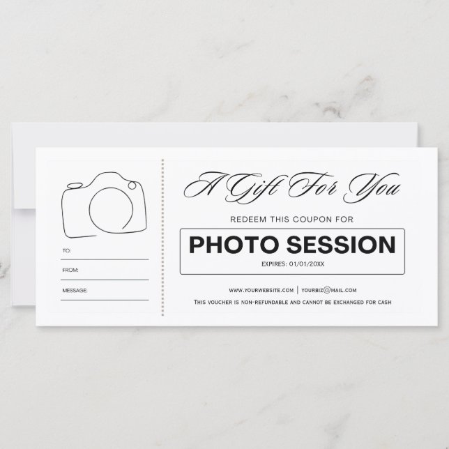 Bon de séance de prise de vue photo certificat-cad (Devant)