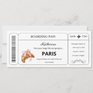 Bon de voucher personnalisé, Carte d'embarquement