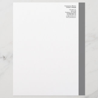 Bon en-tête de lettre gris de barre latérale