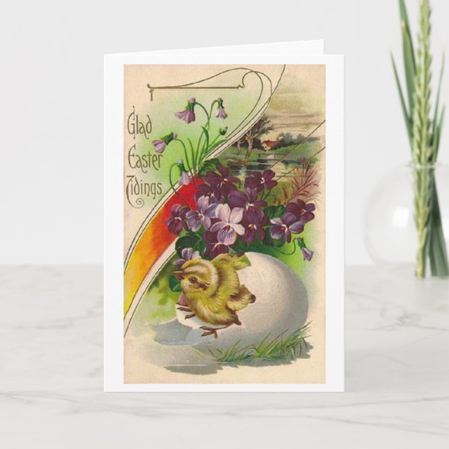 Bon Goûter À Pâques ! Carte de Pâques victorienne (Devant)
