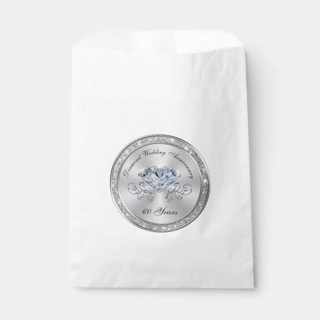 Bon marché 60e Anniversaire Faveurs Sacs BULK Remi (Devant)