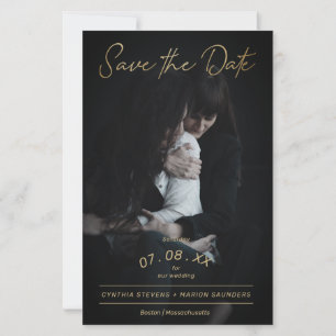 Bon marché Gold Script Photo Couple Lesbian Gay Ma