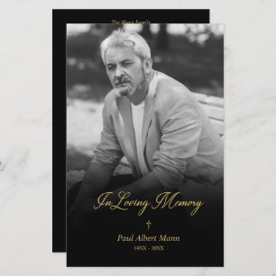 Bon marché Golden In Love Mémoire BW Photo Funeral