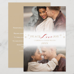 Bon marché Simple Peace Love Joy Snowflakes 2 Phot