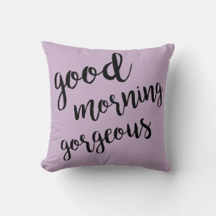 Bon Matin Superbe oreiller pourpre pourpre