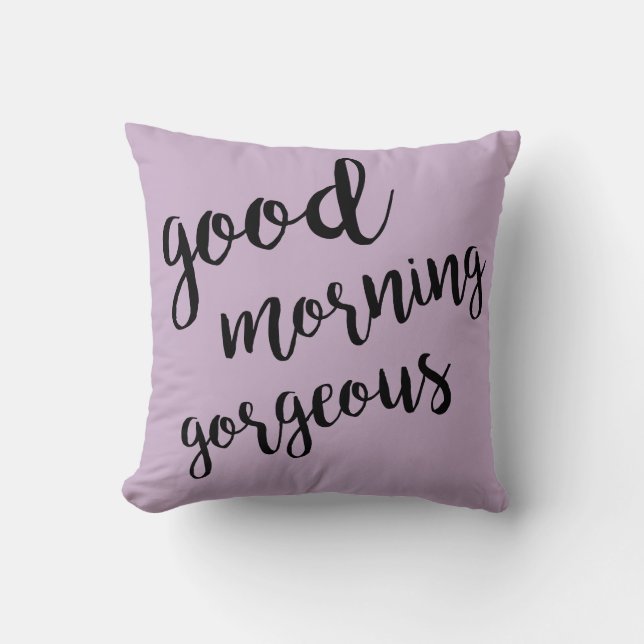 Bon Matin Superbe oreiller pourpre pourpre (Recto)