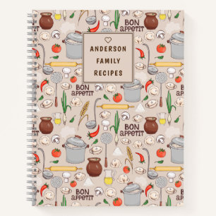 Bon Motif Carnet de recettes personnalisées