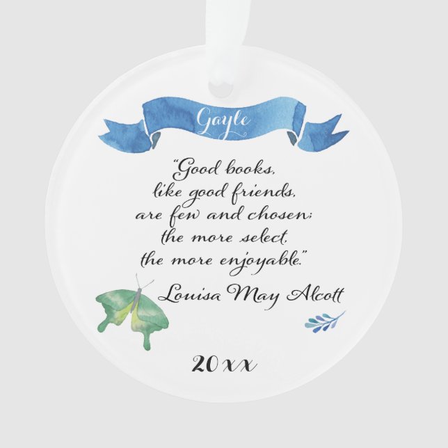 Bon ornement de lecteur d'amis de bons livres (devant)