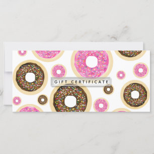 Bon pour donuts avec pépites roses et brunes