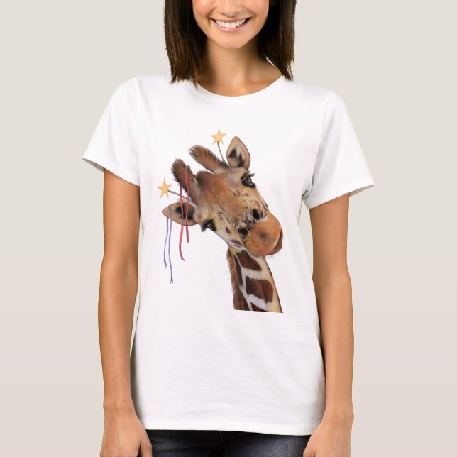 Bon T-shirt de girafe de temps (Devant)