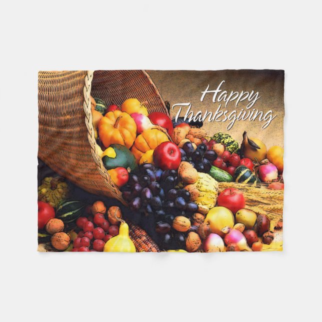 Bon thanksgiving 12 Couverture en polaire (Devant (Horizontal))