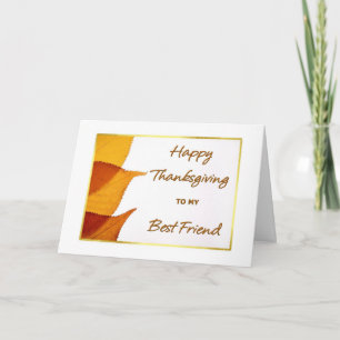 Bon thanksgiving à ma meilleure carte d'ami