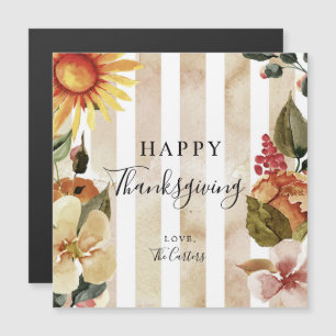 Bon thanksgiving Aquarelle Fleurs de chute Chic
