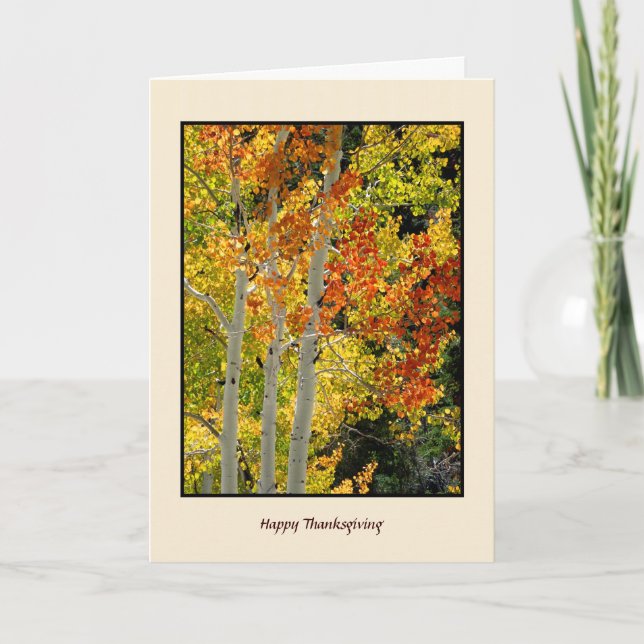 Bon thanksgiving Aspect automne, Carte Couleurs au (Devant)