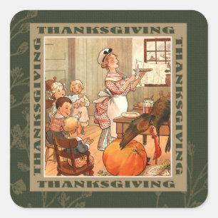 Bon thanksgiving. Autocollants vintages de