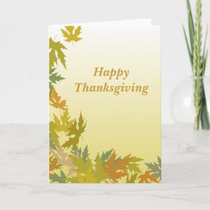 Bon thanksgiving Automne Feuilles Carte de vacance