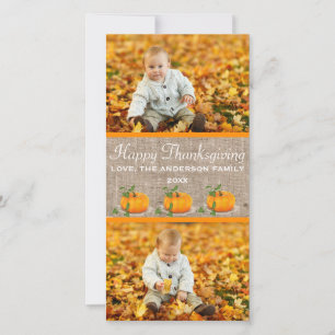 bon thanksgiving Burlap 2 Photos - Carte photo