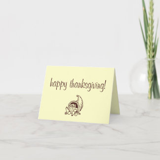 "bon thanksgiving !" carte