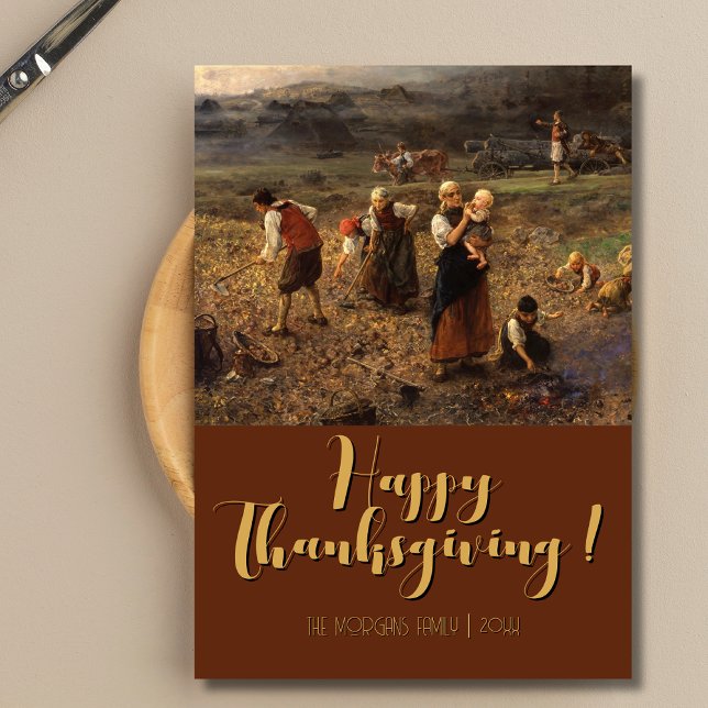 Bon thanksgiving Carte de récolte de pommes de ter (Créateur téléchargé)
