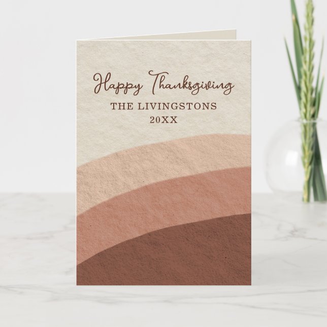 Bon thanksgiving - Carte de voeux esthétique Boho (Devant)